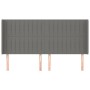 Cabecero con orejas de tela gris oscuro 203x16x118/128 cm de , Cabeceros y pies de cama - Ref: Foro24-3119841, Precio: 105,68...