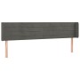 Kopfteil aus dunkelgrauem Samt, 163 x 16 x 78/88 cm von , Kopf- und Fußteile - Ref: Foro24-3118963, Preis: 72,68 €, Rabatt: %