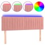Rosa Samtkopfteil mit LED 144x5x78/88 cm von , Kopf- und Fußteile - Ref: Foro24-3121903, Preis: 68,56 €, Rabatt: %