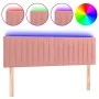 Rosa Samtkopfteil mit LED 144x5x78/88 cm von , Kopf- und Fußteile - Ref: Foro24-3121903, Preis: 64,49 €, Rabatt: %
