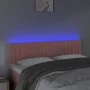Rosa Samtkopfteil mit LED 144x5x78/88 cm von , Kopf- und Fußteile - Ref: Foro24-3121903, Preis: 64,49 €, Rabatt: %