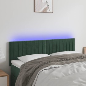 Dark gray velvet headboard with LED 144x5x78/88 cm by , Headboards and footboards - Ref: Foro24-3121901, Price: 65,82 €, Disc...