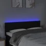 Black fabric headboard with LED 144x5x78/88 cm by , Headboards and footboards - Ref: Foro24-3121850, Price: 55,97 €, Discount: %