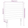 Kopfteil mit LED-Leuchten, hellgrauer Samt, 80 x 5 x 118/128 cm von , Kopf- und Fußteile - Ref: Foro24-3122594, Preis: 60,29 ...