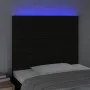 Cabecero con luces LED tela negro 80x5x118/128 cm de , Cabeceros y pies de cama - Ref: Foro24-3122540, Precio: 79,99 €, Descu...