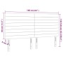 Kopfteil mit LED-Leuchten, dunkelgrauer Samt, 160 x 5 x 118/128 cm von , Kopf- und Fußteile - Ref: Foro24-3122619, Preis: 115...