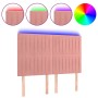 Cabecero con luces LED terciopelo rosa 144x5x118/128 cm de , Cabeceros y pies de cama - Ref: Foro24-3122715, Precio: 104,68 €...