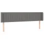 Dark gray fabric headboard with LED 163x16x78/88 cm by , Headboards and footboards - Ref: Foro24-3123481, Price: 82,38 €, Dis...