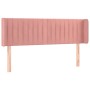 Kopfteil aus rosa Samt mit LED 147x16x78/88 cm von , Kopf- und Fußteile - Ref: Foro24-3123527, Preis: 83,27 €, Rabatt: %