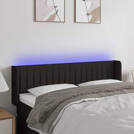 Kopfteil aus schwarzem Stoff mit LED 147x16x78/88 cm von , Kopf- und Fußteile - Ref: Foro24-3123474, Preis: 65,93 €, Rabatt: %