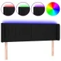 Black fabric headboard with LED 147x16x78/88 cm by , Headboards and footboards - Ref: Foro24-3123474, Price: 64,89 €, Discoun...