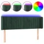 Dark green velvet LED headboard 147x16x78/88 cm by , Headboards and footboards - Ref: Foro24-3123525, Price: 78,75 €, Discoun...