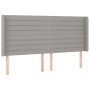 Hellgraues Stoffkopfteil mit LED 163x16x118/128 cm von , Kopf- und Fußteile - Ref: Foro24-3124194, Preis: 132,42 €, Rabatt: %