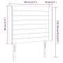 Dark gray fabric headboard with LED 83x16x118/128 cm by , Headboards and footboards - Ref: Foro24-3124163, Price: 76,96 €, Di...