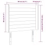 Kopfteil aus blauem Stoff mit LED 83x16x118/128 cm von , Kopf- und Fußteile - Ref: Foro24-3124168, Preis: 72,02 €, Rabatt: %