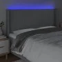 Light gray fabric headboard with LED 203x16x118/128 cm by , Headboards and footboards - Ref: Foro24-3124308, Price: 121,02 €,...