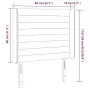 Dark gray velvet headboard with LED 83x16x118/128 cm by , Headboards and footboards - Ref: Foro24-3124219, Price: 77,23 €, Di...