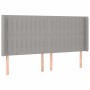 Hellgraues Stoffkopfteil mit LED 163x16x118/128 cm von , Kopf- und Fußteile - Ref: Foro24-3124292, Preis: 125,07 €, Rabatt: %
