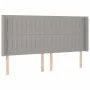 Light gray fabric headboard with LED 163x16x118/128 cm by , Headboards and footboards - Ref: Foro24-3124292, Price: 120,99 €,...