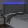 Light gray fabric headboard with LED 163x16x118/128 cm by , Headboards and footboards - Ref: Foro24-3124292, Price: 120,99 €,...