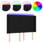 Black fabric headboard with LED 147x16x118/128 cm by , Headboards and footboards - Ref: Foro24-3124286, Price: 121,97 €, Disc...