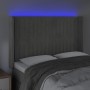 Hellgraues Samtkopfteil mit LED 147x16x118/128 cm von , Kopf- und Fußteile - Ref: Foro24-3124334, Preis: 135,54 €, Rabatt: %