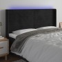 Kopfteil aus schwarzem Samt mit LED 163x16x118/128 cm von , Kopf- und Fußteile - Ref: Foro24-3124244, Preis: 129,87 €, Rabatt: %