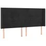 Cabecero con LED de terciopelo negro 163x16x118/128 cm de , Cabeceros y pies de cama - Ref: Foro24-3124244, Precio: 126,32 €,...