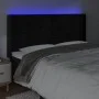 Cabecero con LED de terciopelo negro 163x16x118/128 cm de , Cabeceros y pies de cama - Ref: Foro24-3124244, Precio: 126,32 €,...