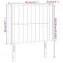 Kopfteil aus cremefarbenem Stoff mit LED 83x16x118/128 cm von , Kopf- und Fußteile - Ref: Foro24-3124265, Preis: 80,65 €, Rab...