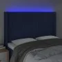Kopfteil aus blauem Stoff mit LED 147x16x118/128 cm von , Kopf- und Fußteile - Ref: Foro24-3124290, Preis: 114,13 €, Rabatt: %