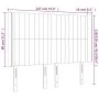 Kopfteil aus blauem Stoff mit LED 147x16x118/128 cm von , Kopf- und Fußteile - Ref: Foro24-3124290, Preis: 114,13 €, Rabatt: %