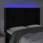Cabecero con LED de terciopelo negro 147x16x118/128 cm de , Cabeceros y pies de cama - Ref: Foro24-3124336, Precio: 112,65 €,...
