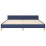 Bed frame with blue fabric headboard 160x200 cm by , Beds and slatted bases - Ref: Foro24-3125152, Price: 219,30 €, Discount: %