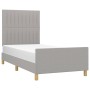 Hellgrauer Stoffbettrahmen mit Kopfteil 80x200 cm von , Betten und Lattenroste - Ref: Foro24-3125171, Preis: 134,02 €, Rabatt: %