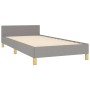 Estructura de cama con cabecero de tela gris claro 80x200 cm de , Camas y somieres - Ref: Foro24-3125171, Precio: 134,02 €, D...