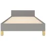 Light gray fabric bed frame with headboard 80x200 cm by , Beds and slatted bases - Ref: Foro24-3125171, Price: 128,80 €, Disc...