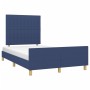 Estructura de cama con cabecero de tela azul 120x200 cm de , Camas y somieres - Ref: Foro24-3125209, Precio: 166,69 €, Descue...