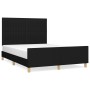 Bed frame with black fabric headboard 140x200 cm by , Beds and slatted bases - Ref: Foro24-3125221, Price: 211,71 €, Discount: %