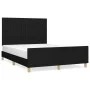 Bed frame with black fabric headboard 140x200 cm by , Beds and slatted bases - Ref: Foro24-3125221, Price: 208,40 €, Discount: %