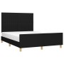 Bed frame with black fabric headboard 140x200 cm by , Beds and slatted bases - Ref: Foro24-3125221, Price: 211,71 €, Discount: %