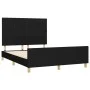 Bed frame with black fabric headboard 140x200 cm by , Beds and slatted bases - Ref: Foro24-3125221, Price: 208,40 €, Discount: %