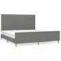 Estructura de cama con cabecero tela gris oscuro 160x200 cm de , Camas y somieres - Ref: Foro24-3125228, Precio: 231,84 €, De...