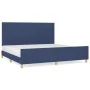 Bed frame with blue fabric headboard 200x200 cm by , Beds and slatted bases - Ref: Foro24-3125249, Price: 223,69 €, Discount: %