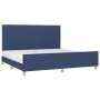 Bed frame with blue fabric headboard 200x200 cm by , Beds and slatted bases - Ref: Foro24-3125249, Price: 223,69 €, Discount: %