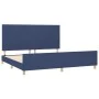 Bed frame with blue fabric headboard 200x200 cm by , Beds and slatted bases - Ref: Foro24-3125249, Price: 223,69 €, Discount: %