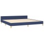 Bed frame with blue fabric headboard 200x200 cm by , Beds and slatted bases - Ref: Foro24-3125249, Price: 227,82 €, Discount: %