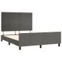 Dark gray velvet bed frame with headboard 140x190 cm by , Beds and slatted bases - Ref: Foro24-3125874, Price: 214,21 €, Disc...