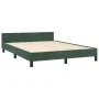 Dark green velvet bed frame with headboard 140x190 cm by , Beds and slatted bases - Ref: Foro24-3125876, Price: 218,65 €, Dis...