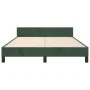 Dark green velvet bed frame with headboard 140x190 cm by , Beds and slatted bases - Ref: Foro24-3125876, Price: 218,65 €, Dis...